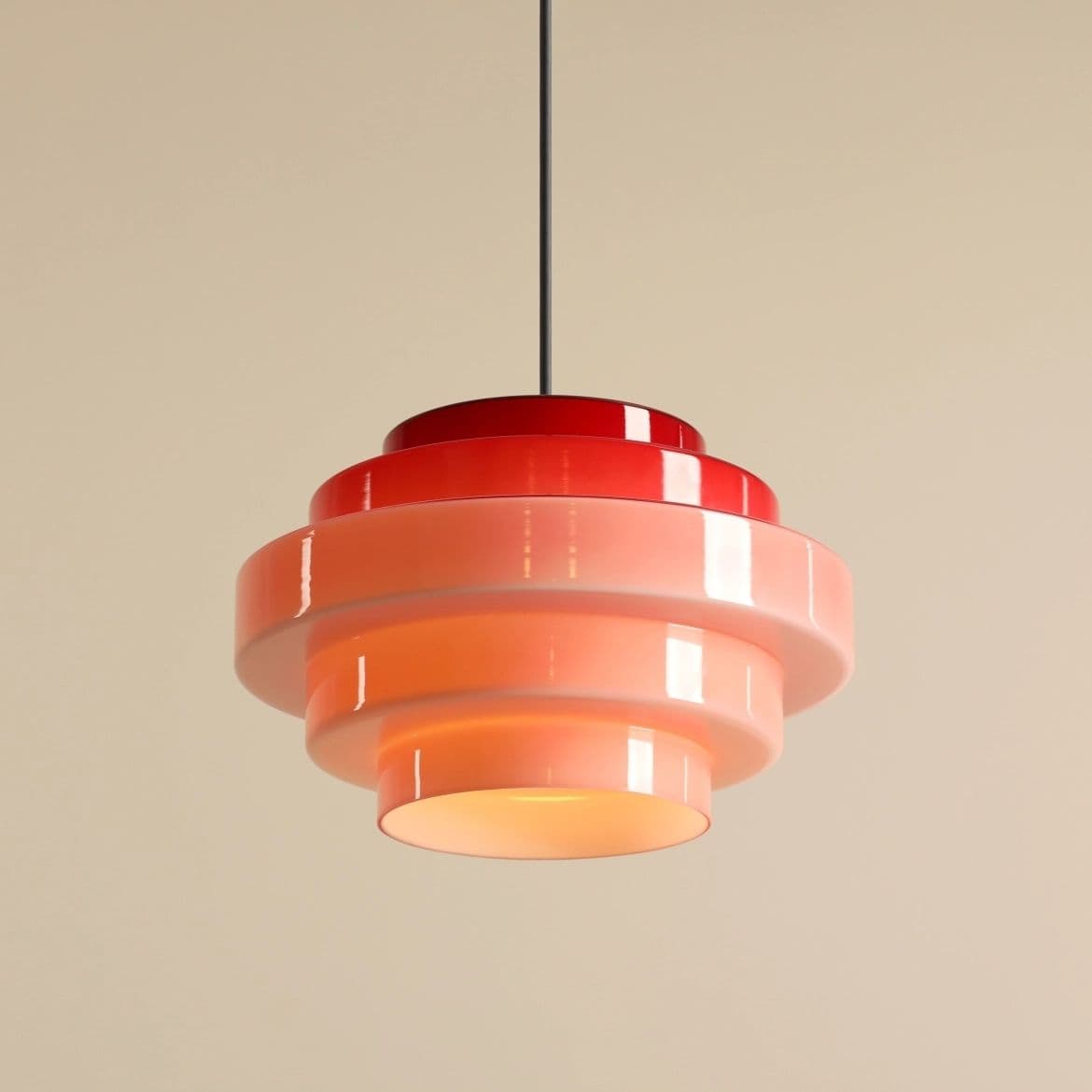 Lampa wisząca Filo różowa, ⌀28, wys. 78 cm, Artera - 356833