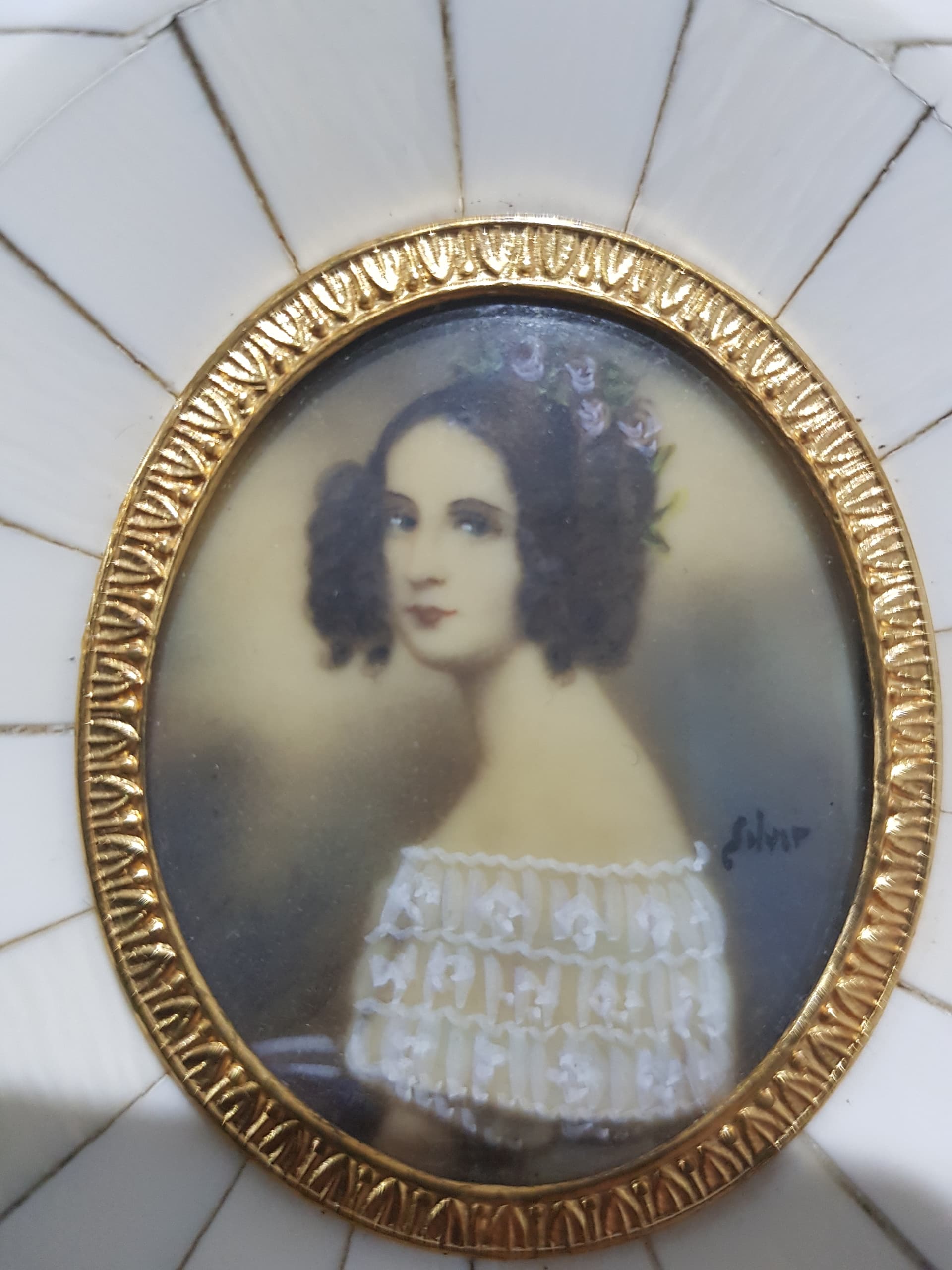 Miniatura portretowa Alexandra von Bayern, kość biała, Francja, lata 20. - 356846