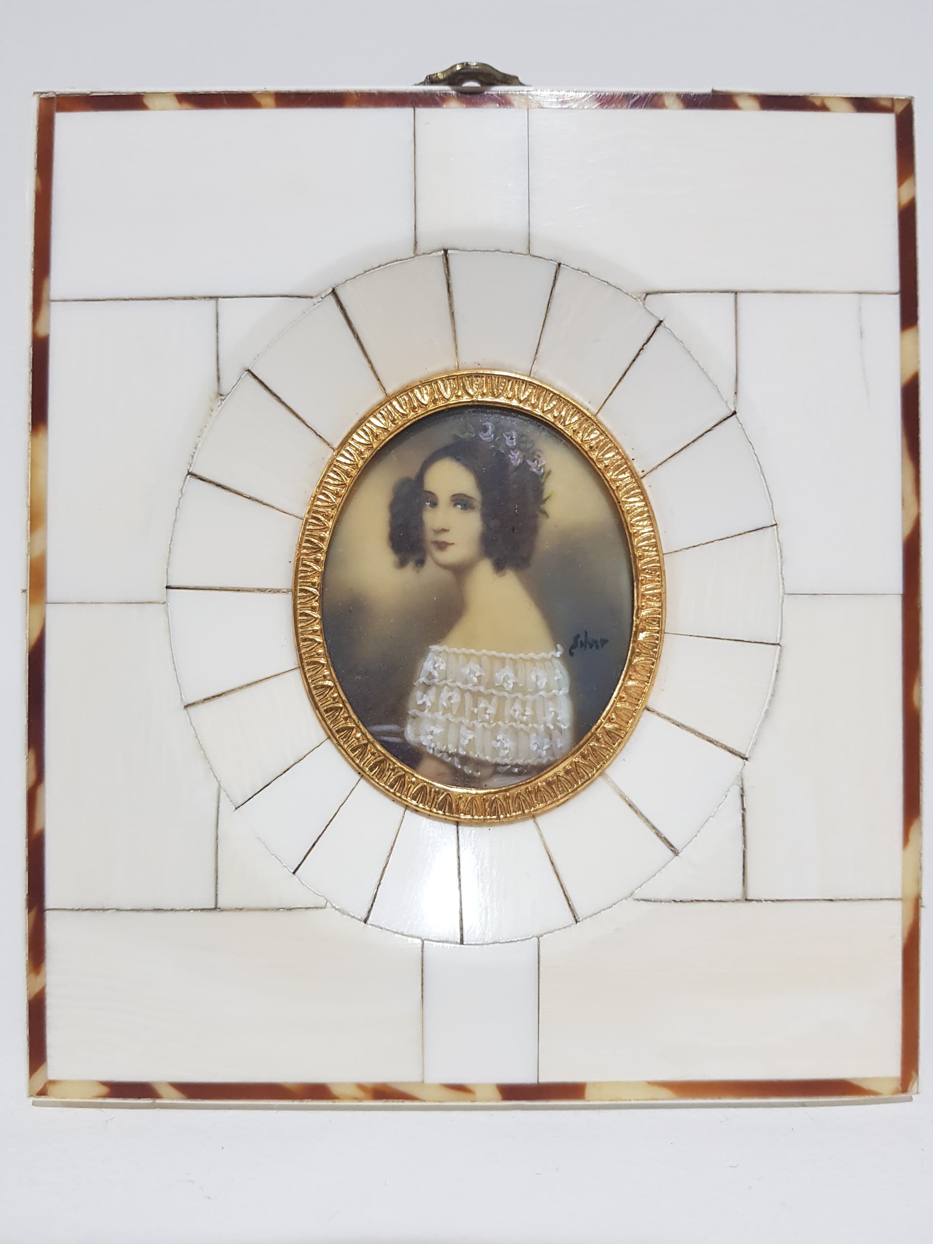 Miniatura portretowa Alexandra von Bayern, kość biała, Francja, lata 20. - 356841