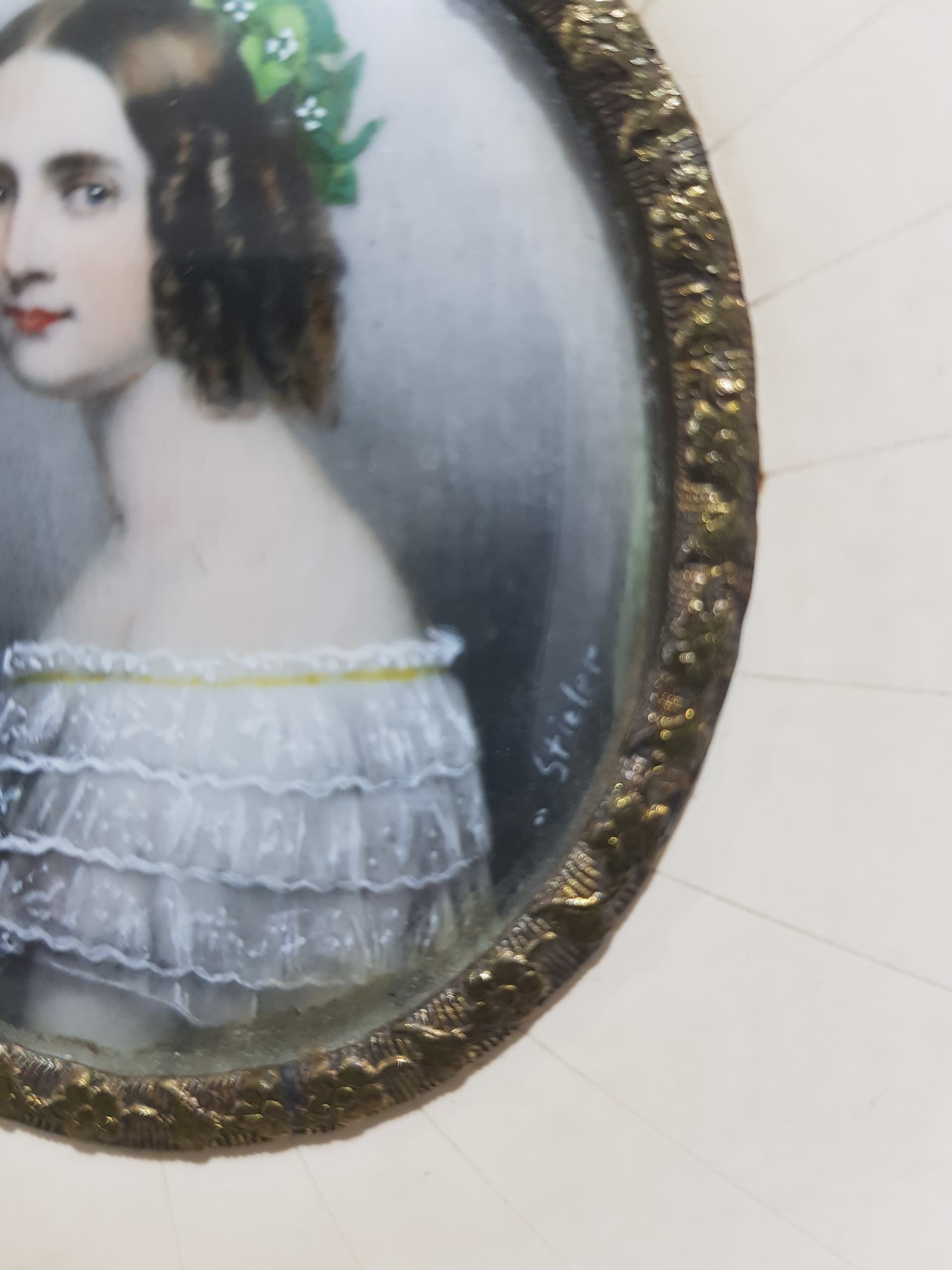 Miniatura portretowa Alexandra von Bayern, kość, Niemcy, początek XX w. - 356864