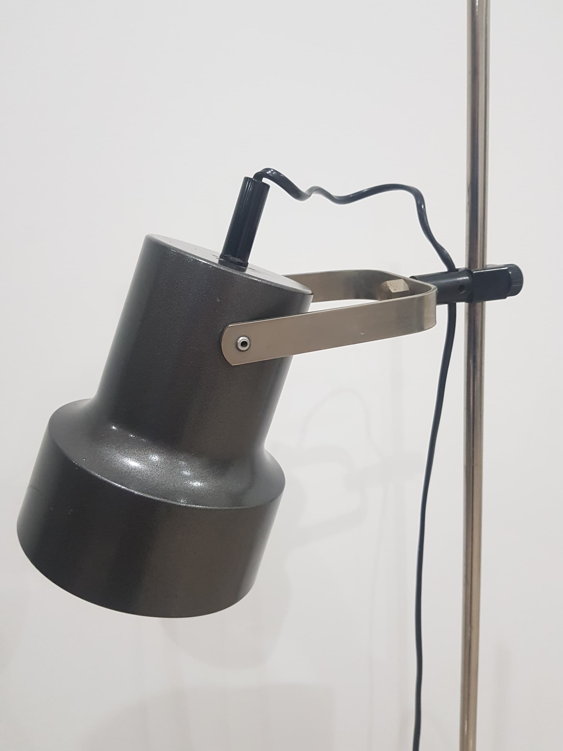 Floor lamp, graphite grey, metal, Germany, 1970s. - 356868