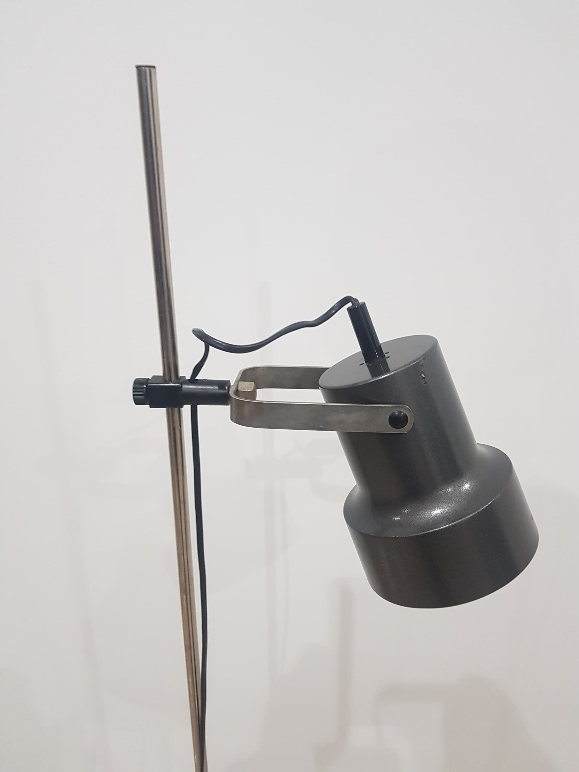 Floor lamp, graphite grey, metal, Germany, 1970s. - 356870