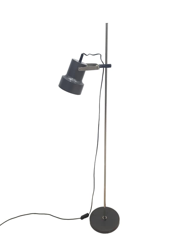 Floor lamp, graphite grey, metal, Germany, 1970s. - DIMENSION