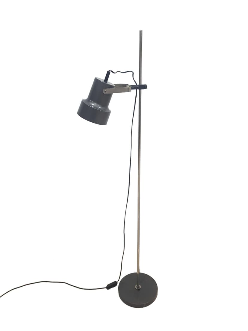 Floor lamp, graphite grey, metal, Germany, 1970s.