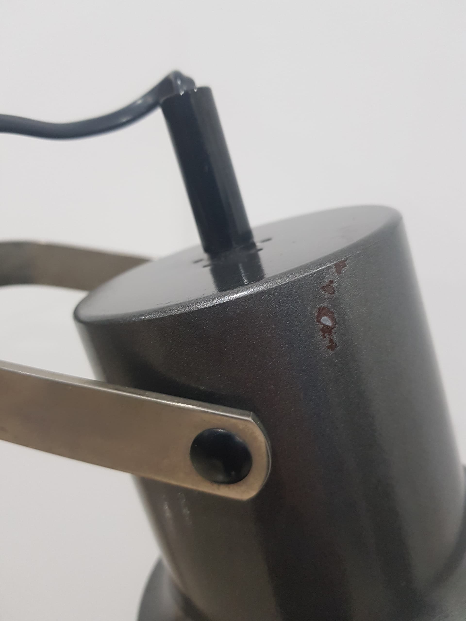 Floor lamp, graphite grey, metal, Germany, 1970s. - 356871