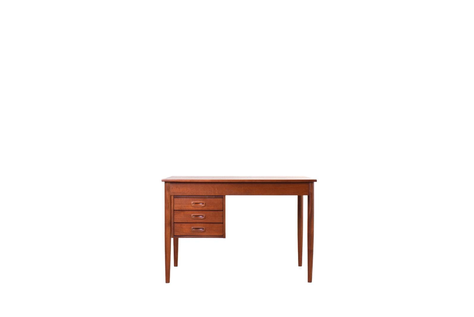 Desk, brown teak, Denmark, 1960s