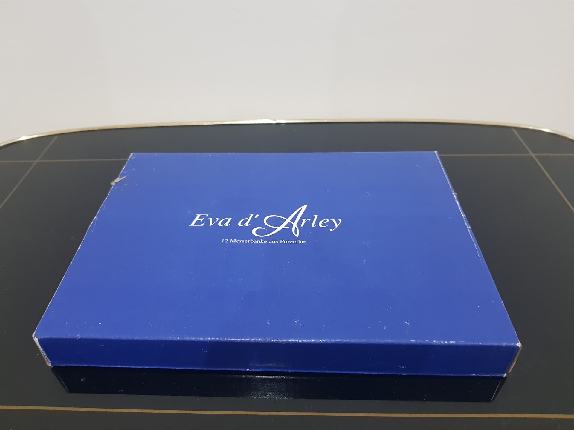 Zestaw sześciu podstawek na sztućce, biały, porcelana, proj. E. D'Arley, Anglia, lata 80. - 357000