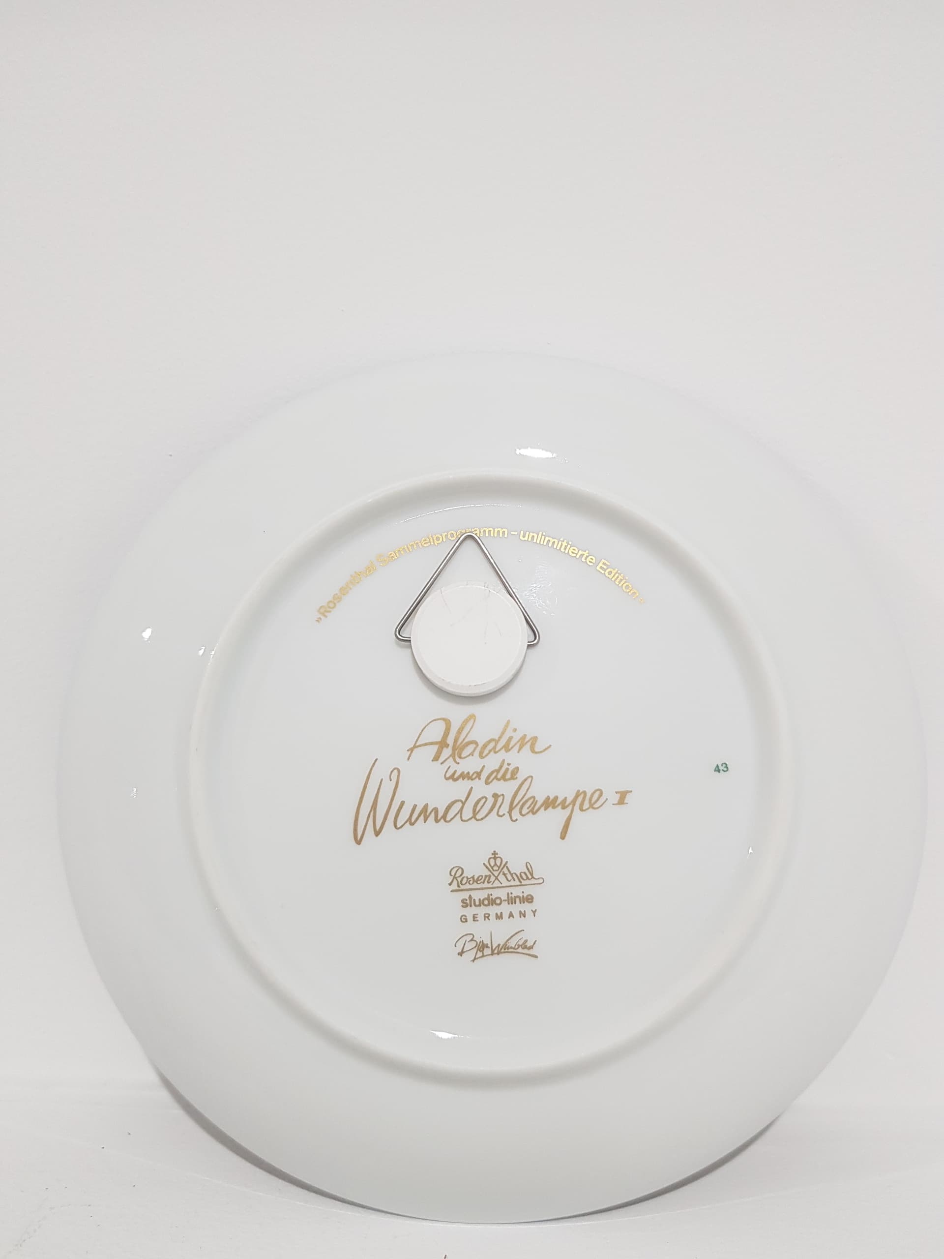 Talerz Aladyn, 16,5 cm, porcelana, proj. B. Wiinblad, Rosenthal, Niemcy, lata 80. - 357013