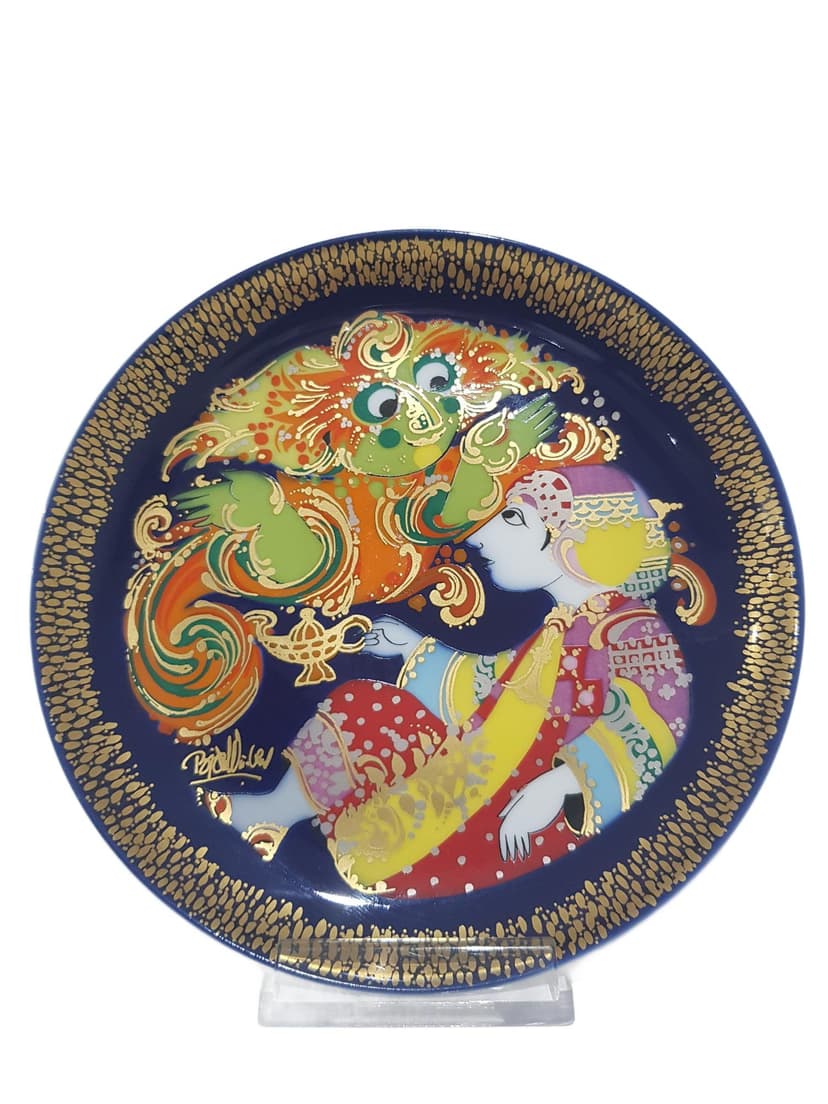 Talerz Aladyn, 16,5 cm, porcelana, proj. B. Wiinblad, Rosenthal, Niemcy, lata 80.