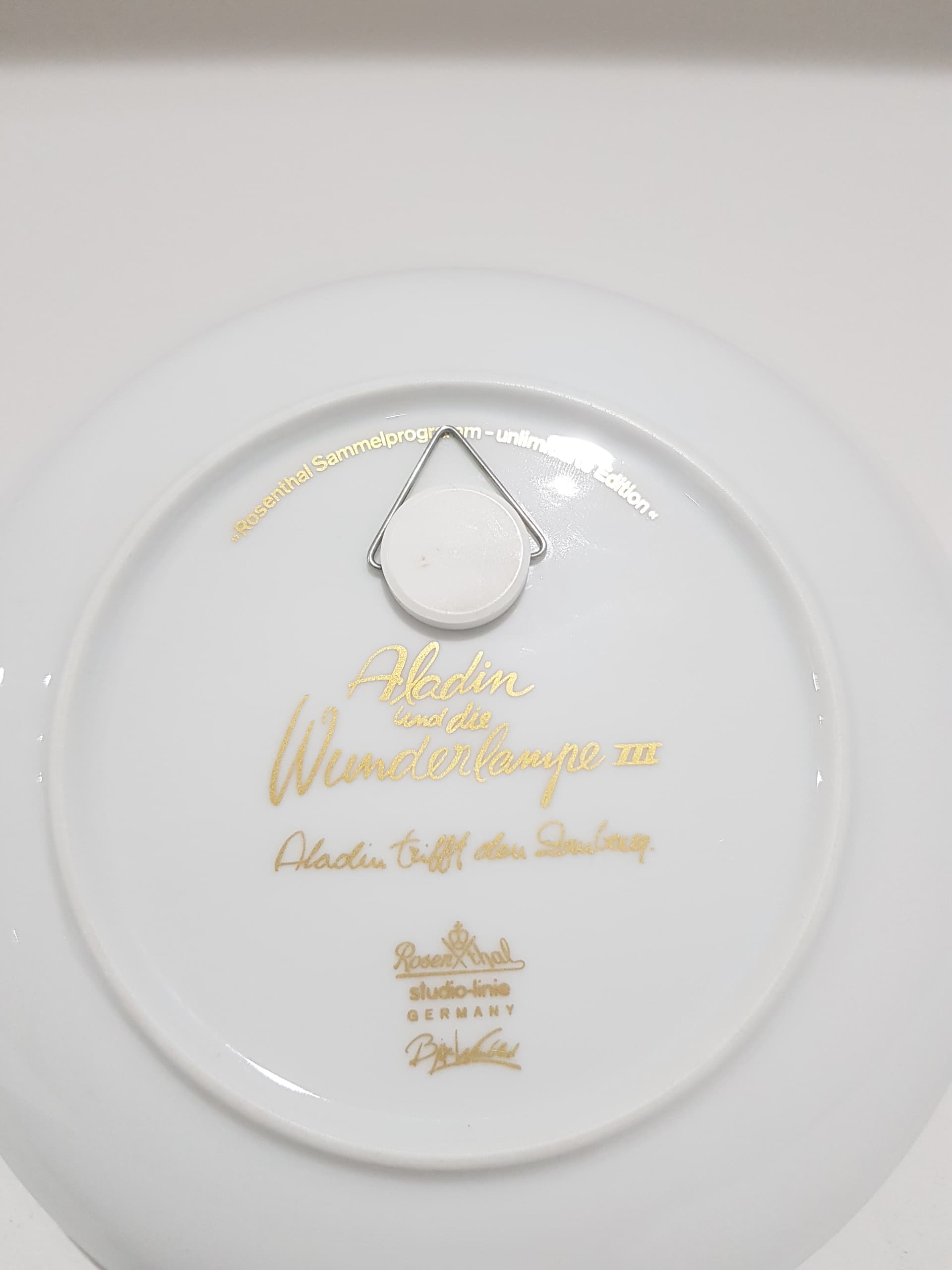 Talerz Aladyn, niebieski porcelana, proj. B. Wiinblad, Niemcy, lata 80. - 357015