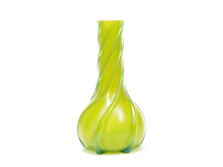 Wazon Ciselé, szkło zielony, Loetz, Czechy, XIX w. - 357058