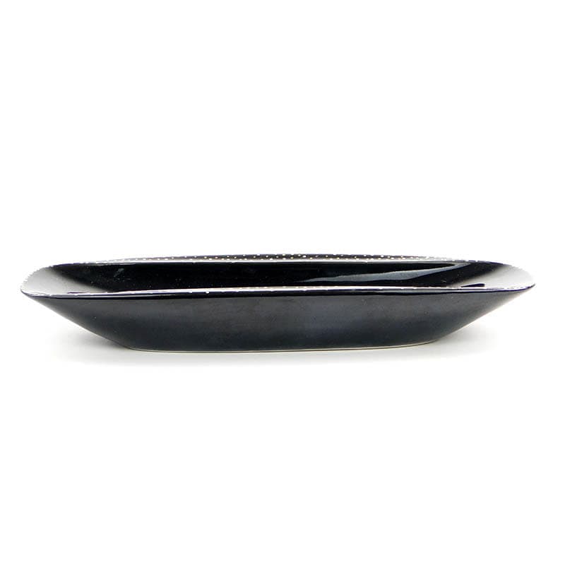 Tray Droga Mleczna, black white porcelainite, by B. Fribes, Tułowice, Poland, 1960s. - 357122