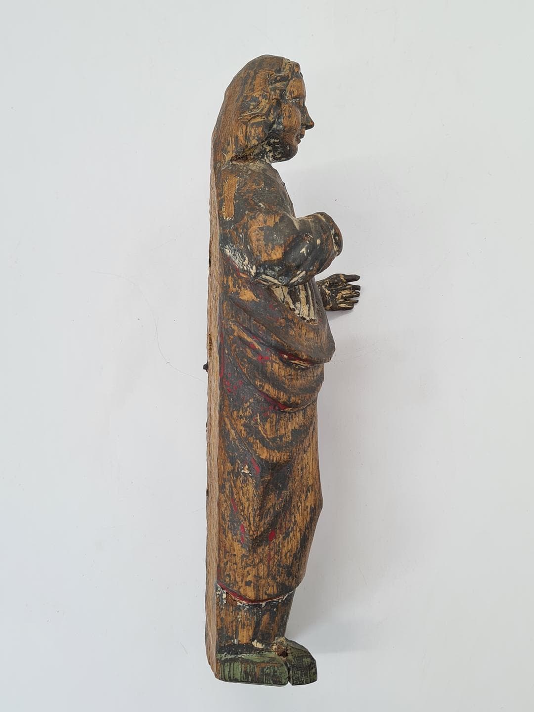 Figura Salvator Mundi, brązowy, drewno, XVIII w. - 357130