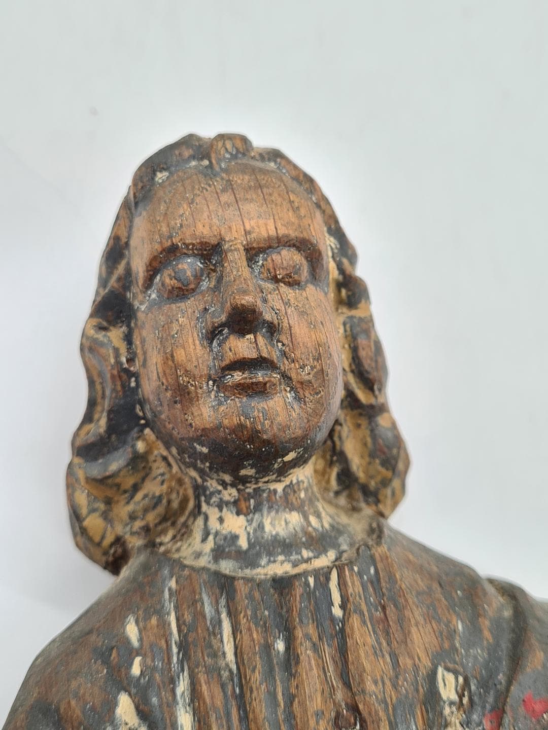 Figura Salvator Mundi, brązowy, drewno, XVIII w. - 357136