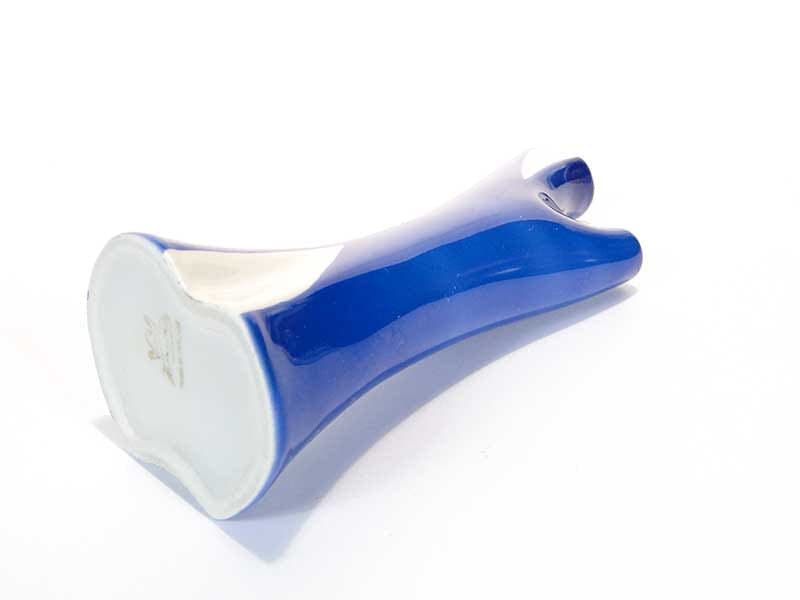 Wazon Aorta, niebieski biały, porcelana, Karolina, Polska, lata 50. - 357184