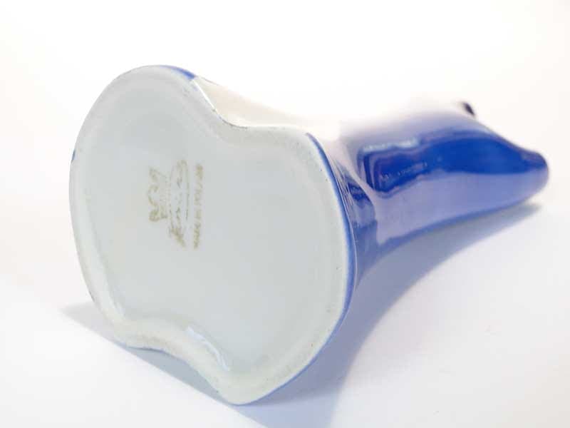 Wazon Aorta, niebieski biały, porcelana, Karolina, Polska, lata 50. - 357185