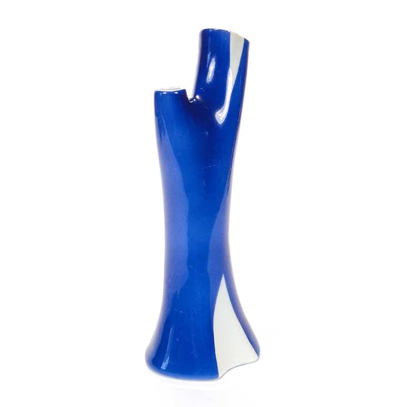 Wazon Aorta, niebieski biały, porcelana, Karolina, Polska, lata 50. - 357182