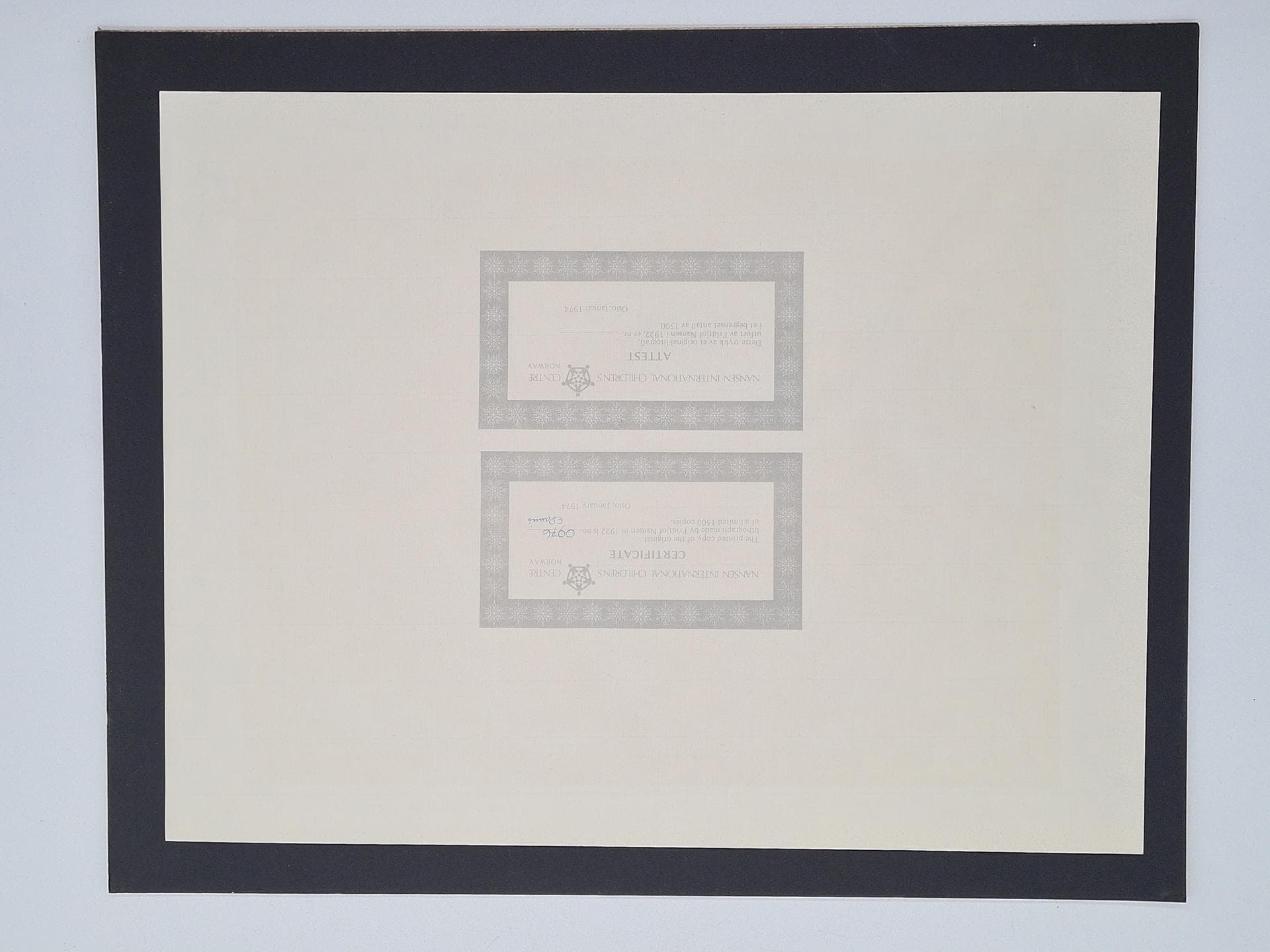 Lithograph Polar Bear 50x40 cm, paper, Norway, 1970s. - 357195
