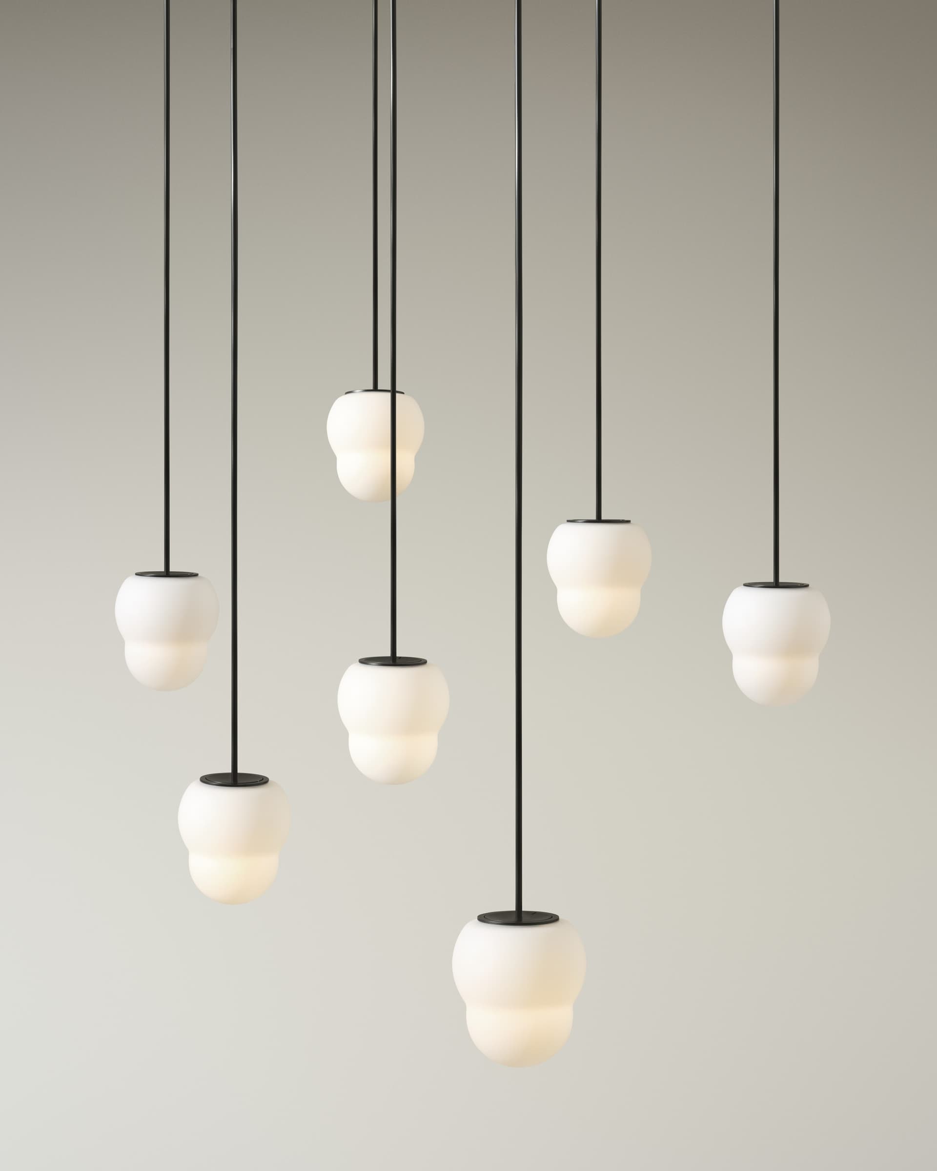 Lampa wisząca Fall 10 biała, Pholc - 357872