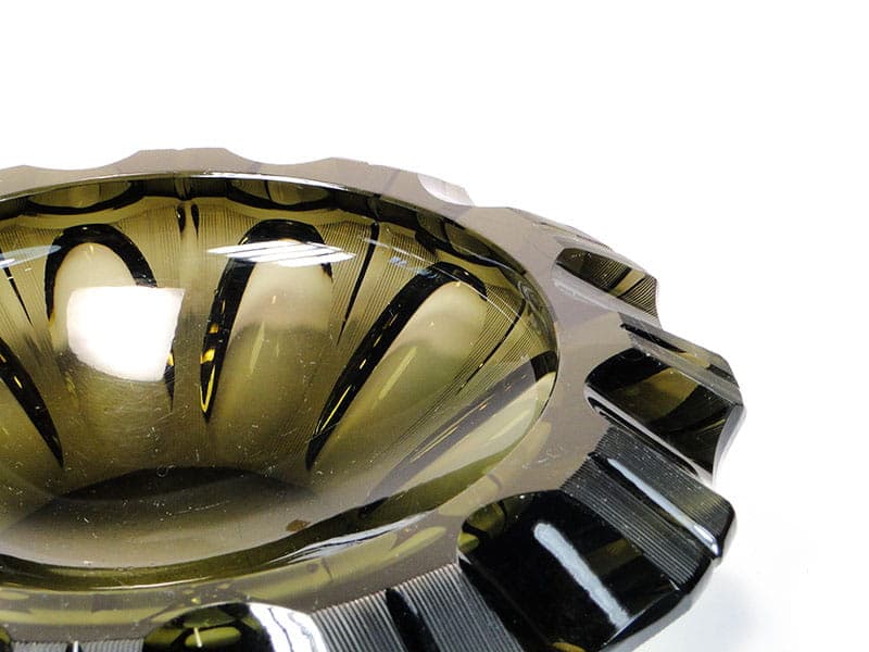 Centerpiece Beryl, dark green crystal, by I. Pastrankowa, Czech Republic, 1920s. - 357293