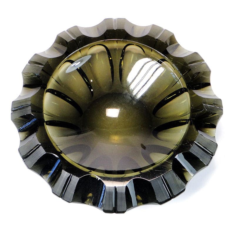 Centerpiece Beryl, dark green crystal, by I. Pastrankowa, Czech Republic, 1920s. - 357291