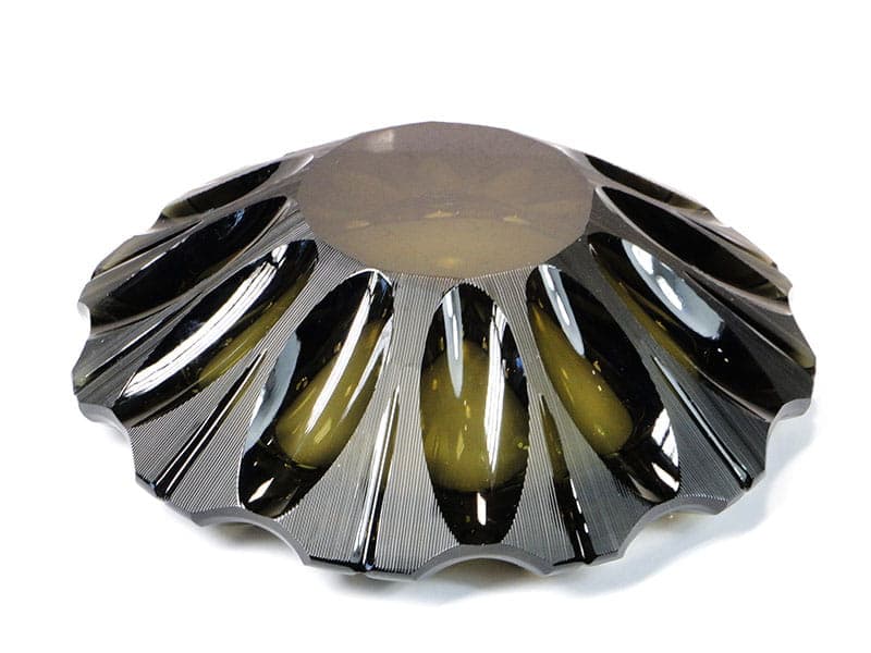 Centerpiece Beryl, dark green crystal, by I. Pastrankowa, Czech Republic, 1920s. - 357296