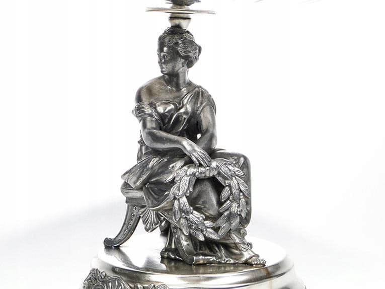 Neoclassical Figural Centerpiece, silver, silver-plated brass pewter, Poland, 19th century - 357304