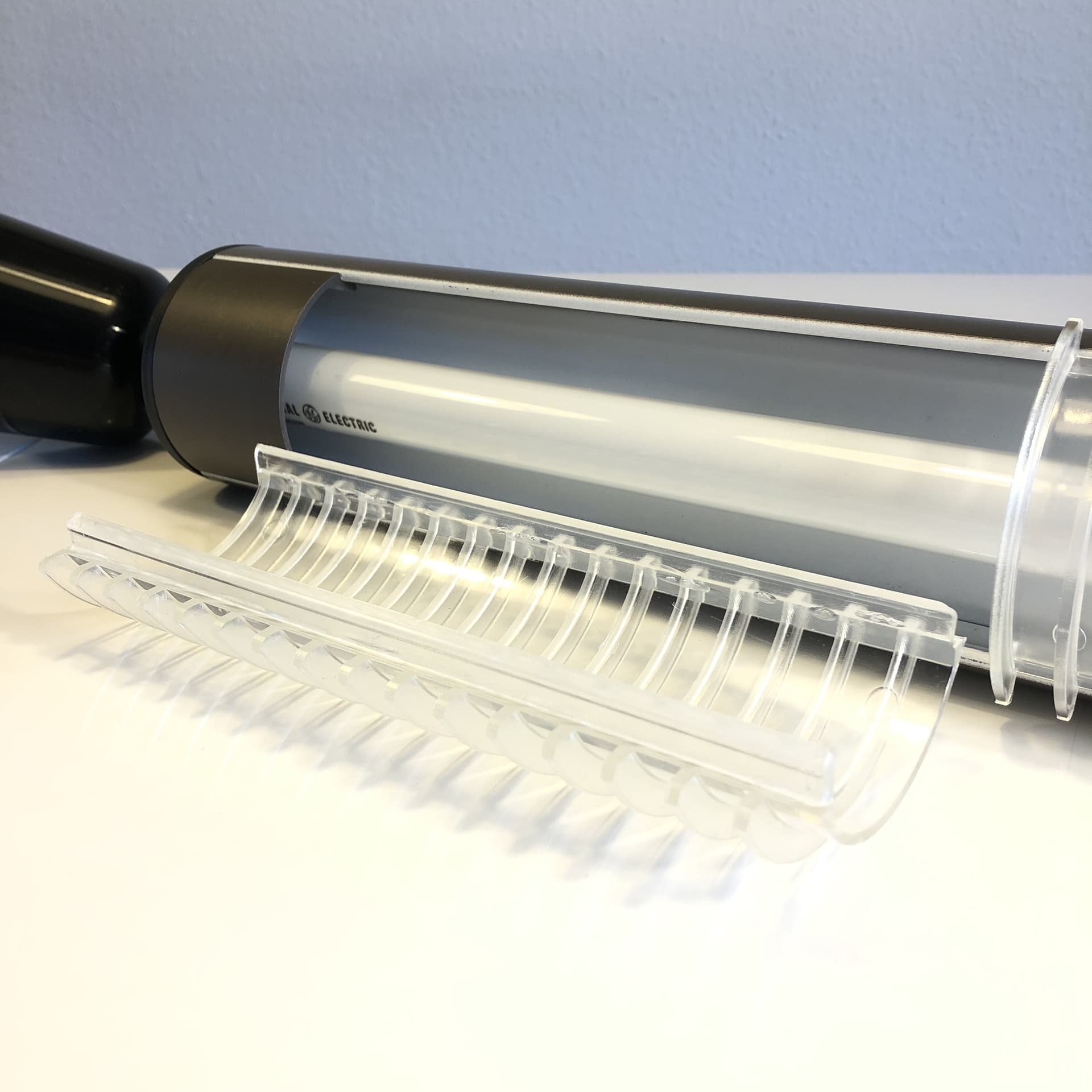 Pair of ceiling lamps, silver aluminum, Germany, 1980s. - 26468