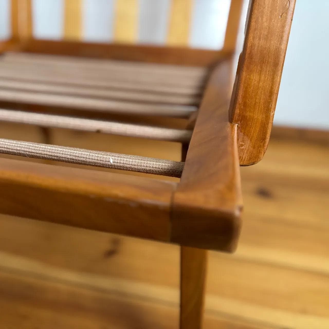 Pair of armchairs Antimott, cappuccino upholstery, cherry wood, by W. Knoll, Knoll, Germany, 1950s. - 26455