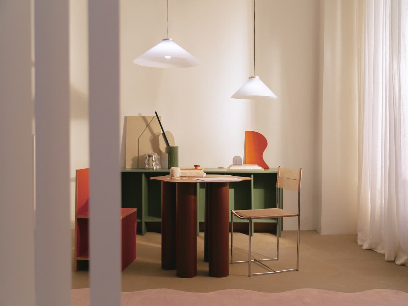 Lampa wisząca ALINE 58 biała, srebrna Pholc - 357448