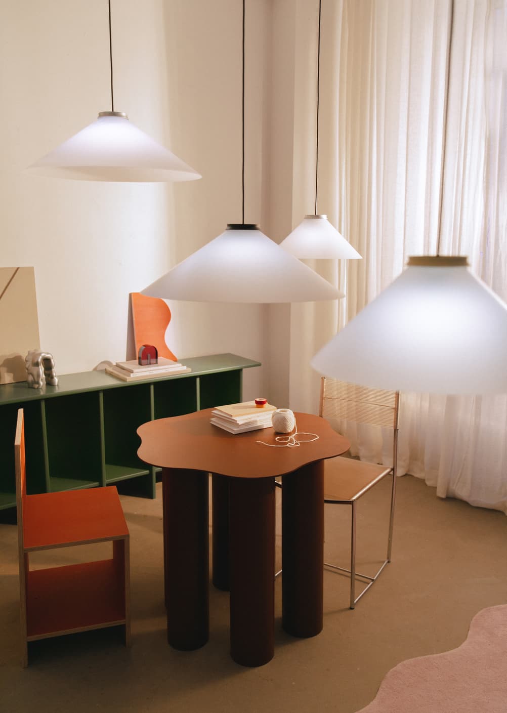 Lampa wisząca ALINE 40 biała, czarna Pholc - 357419