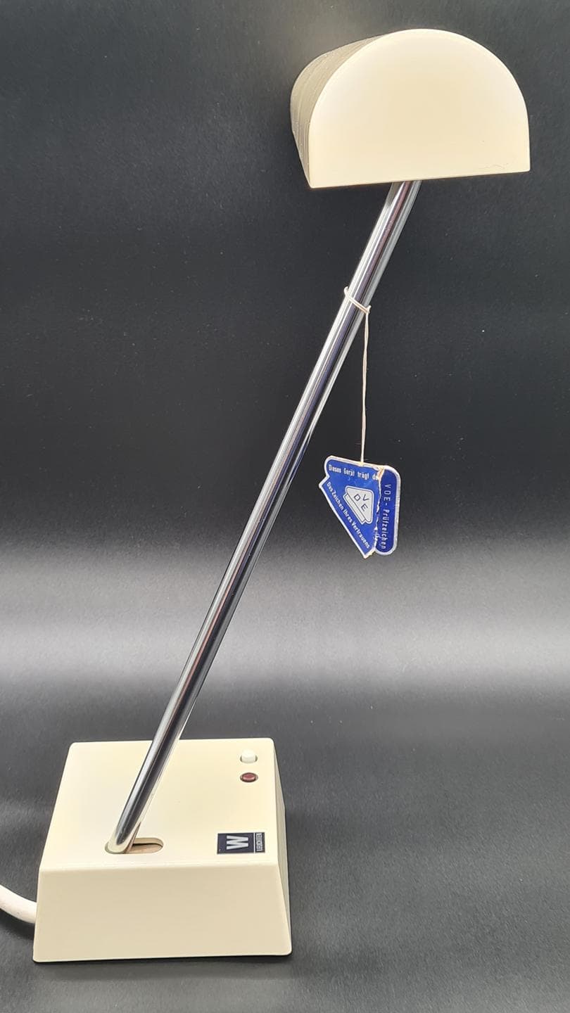 Lampa biurkowa TL 218, chrom, beżowy, Waldmann-Leuchten, Niemcy, lata 80. - 357334