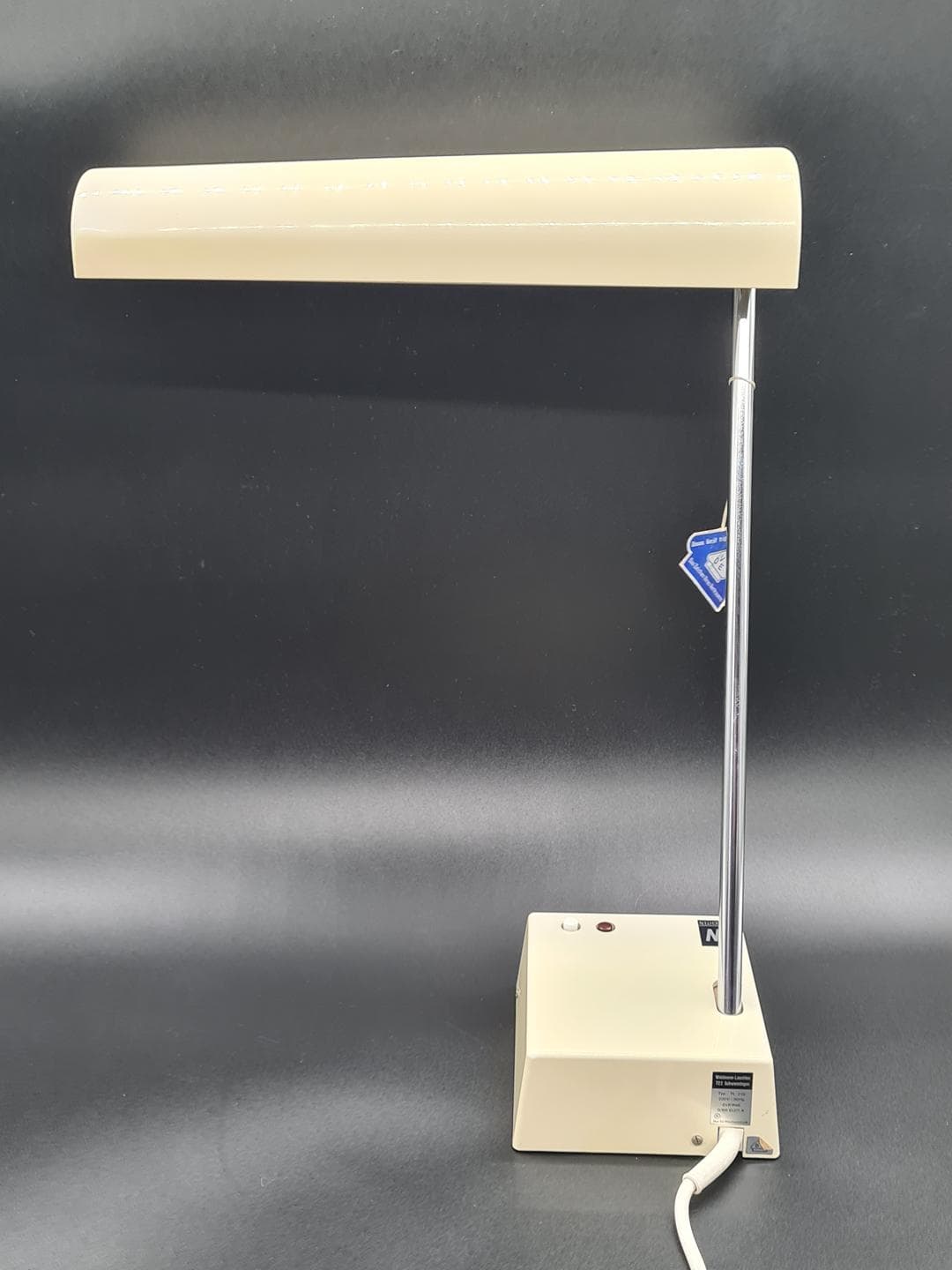Lampa biurkowa TL 218, chrom, beżowy, Waldmann-Leuchten, Niemcy, lata 80. - 357336