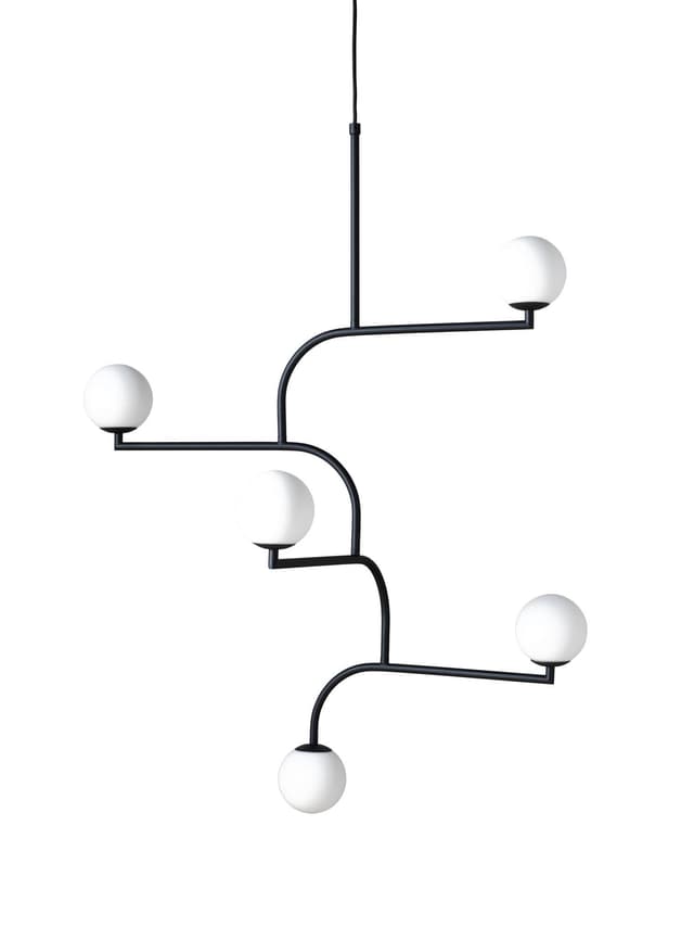 Pendant lamp MOBIL 100 black, white Pholc - DIMENSION