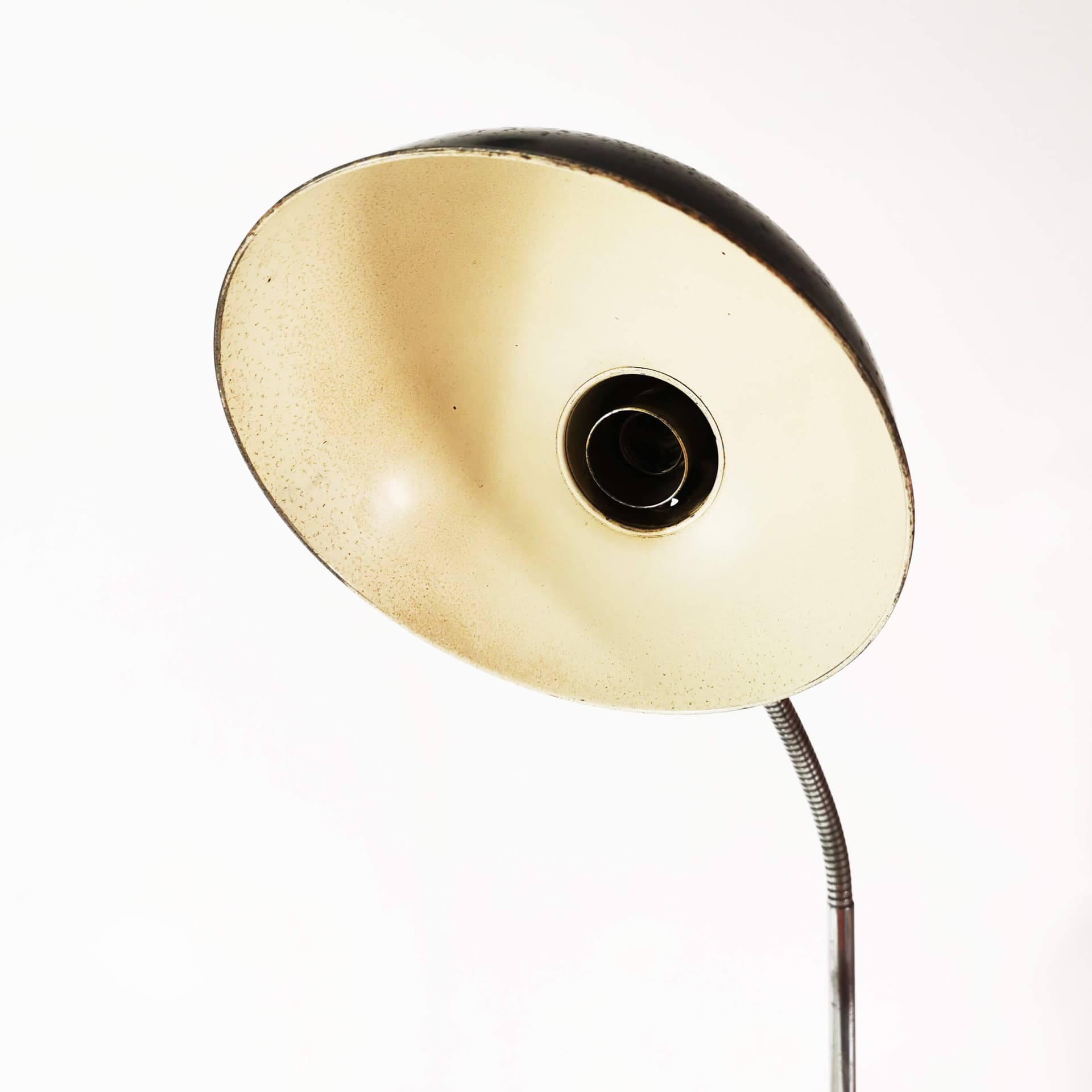 Lampa biurkowa Bauhaus, metal czarny, chrom srebrny, Helo, Niemcy, lata 50. - 357966