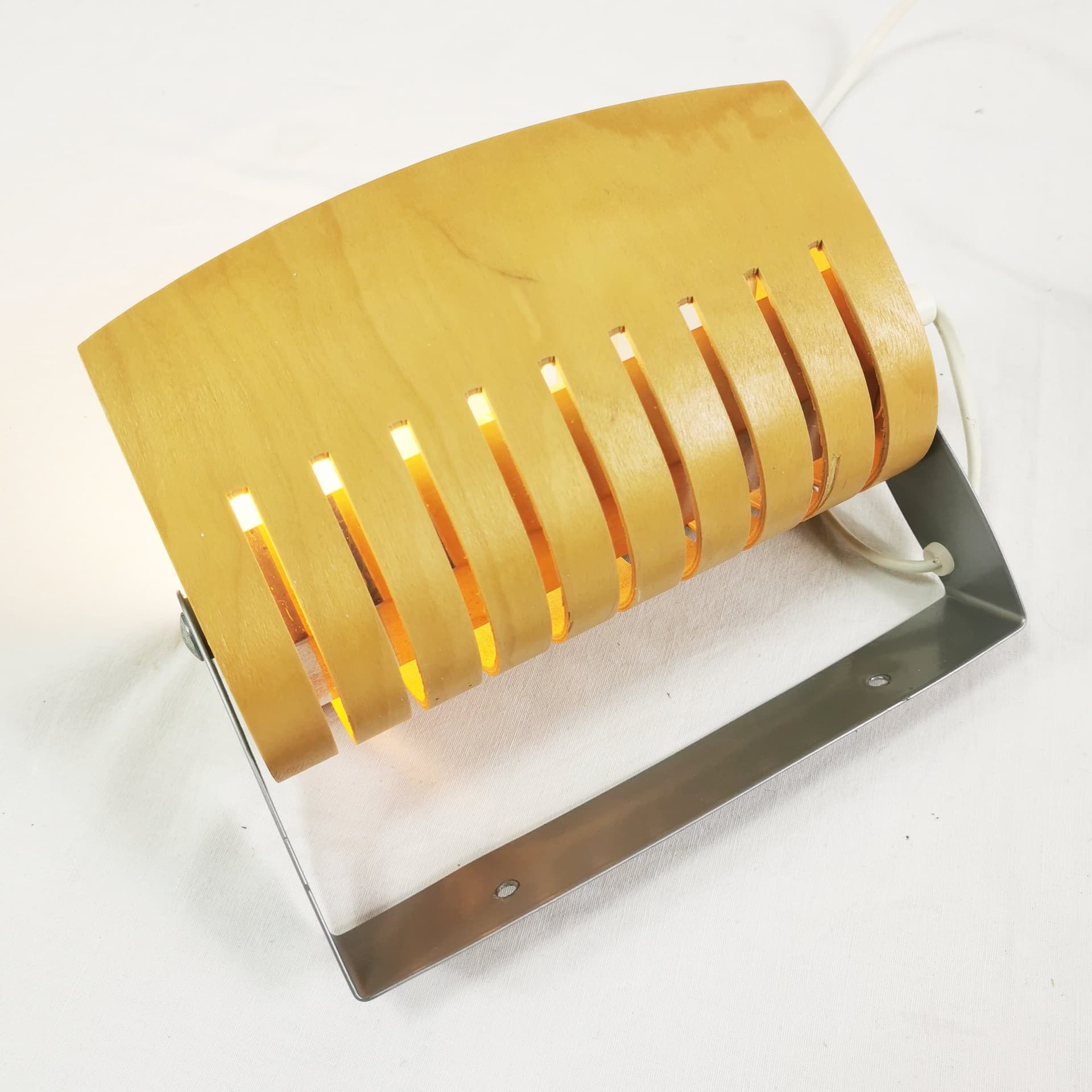 Para kinkietów Strimma, brązowy, drewno, metal szary, Ikea, Szwecja, lata 80. - 357984