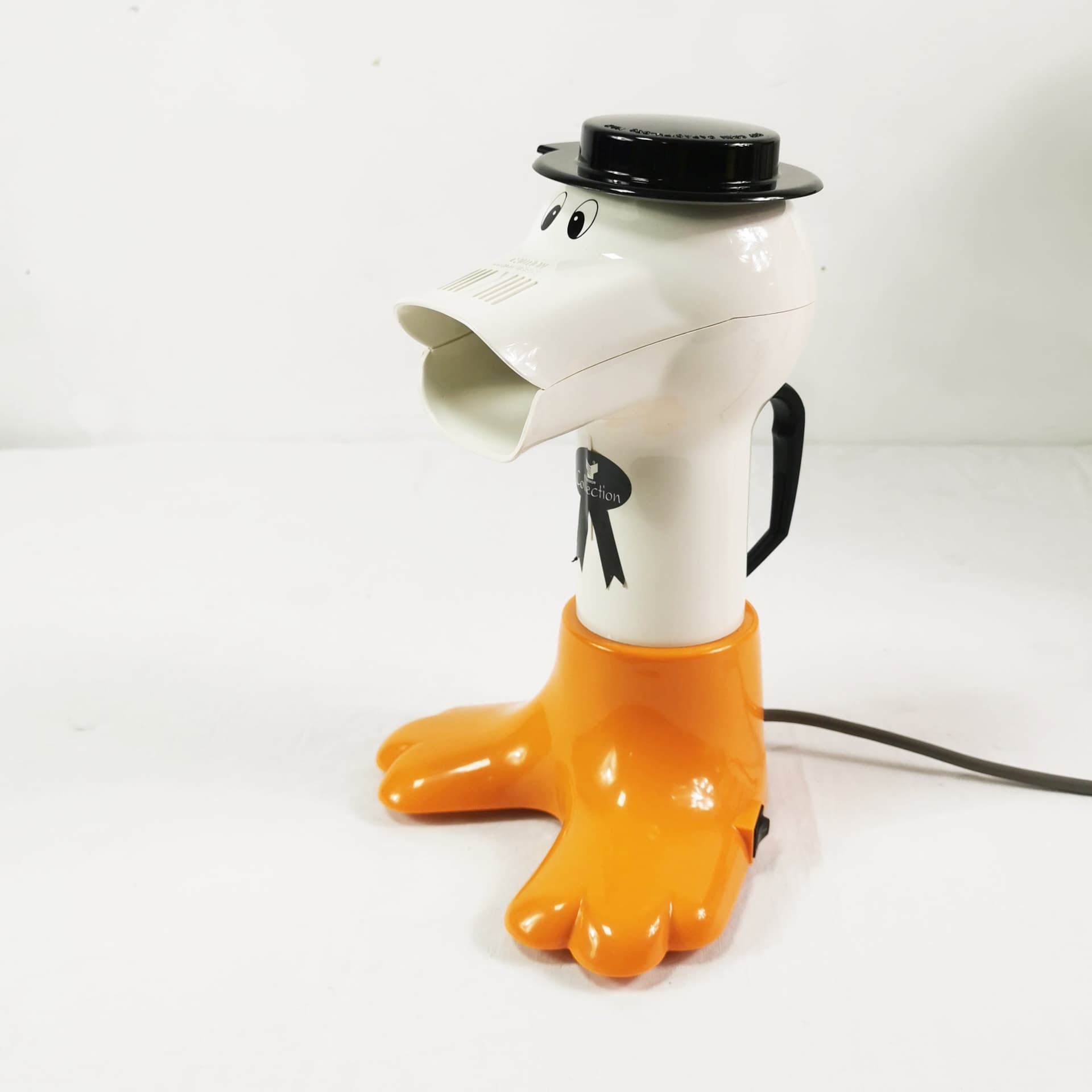 Maszyna do popcornu Pop Art, plastik biały pomarańczowy czarny, Niemcy, lata 80. - 357988
