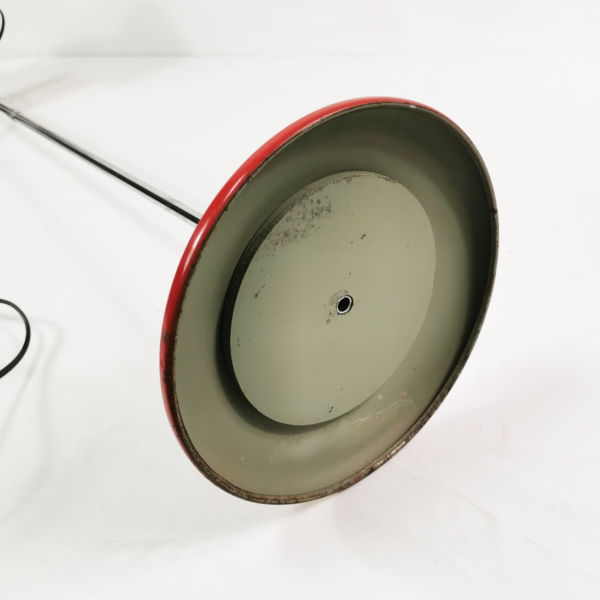 Floor lamp, red, metal, Horn Belysning, Denmark, 1960s. - 358184