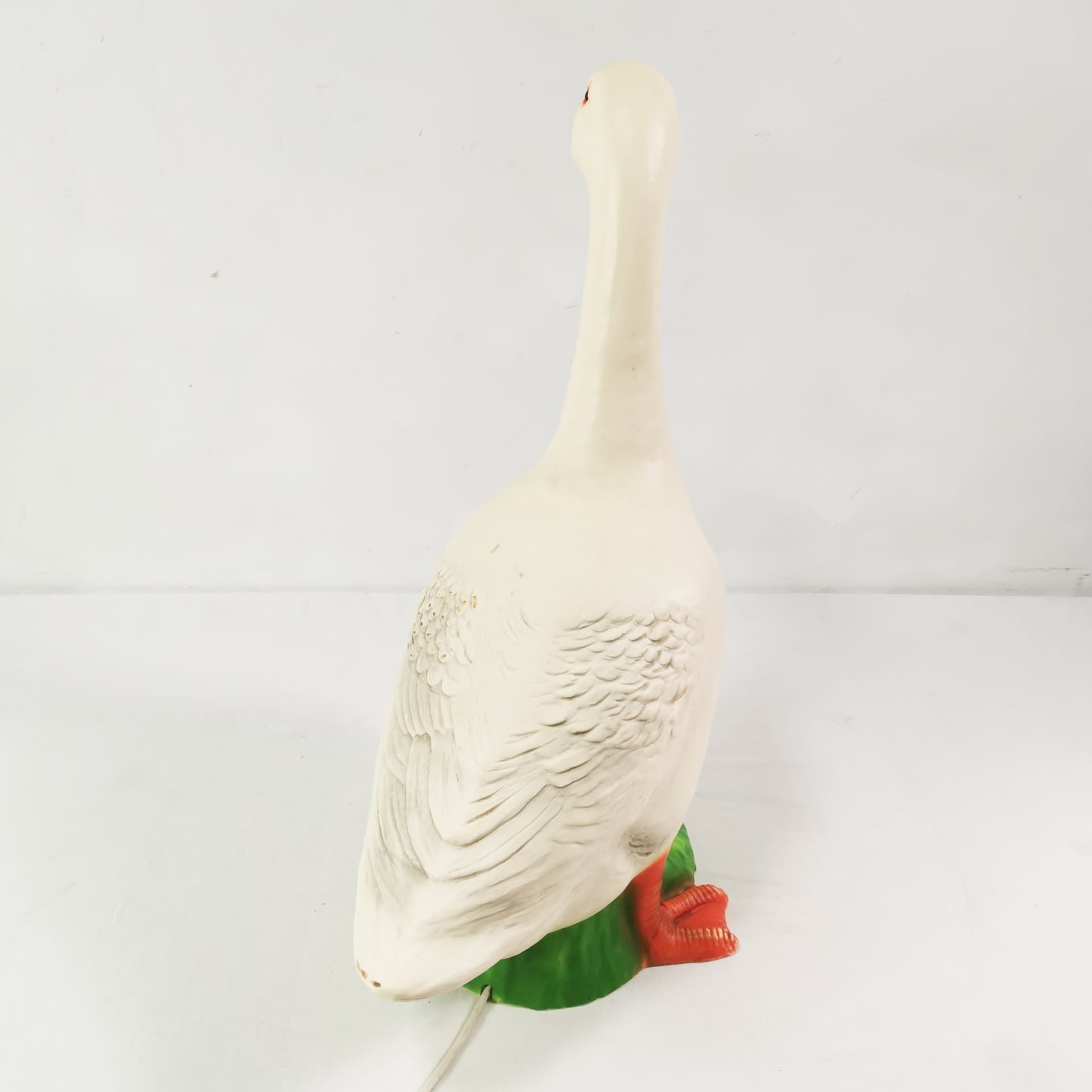 Lampa stołowa Pop Art, biały pomarańczowy zielony czerwony, plastik, Heico, Niemcy, lata 70. - 358204