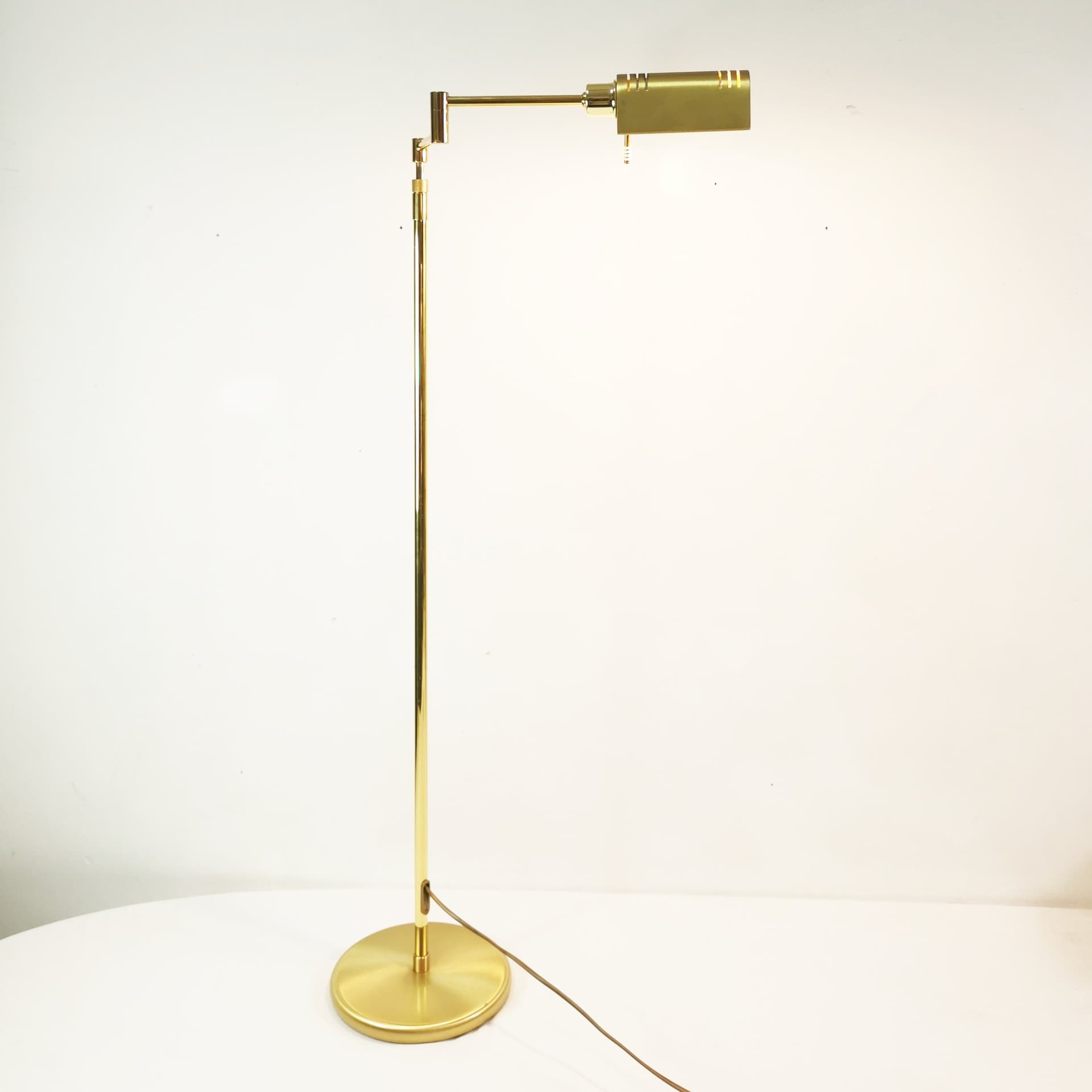 Floor lamp, gold brass, Germany, 1970s. - 358217