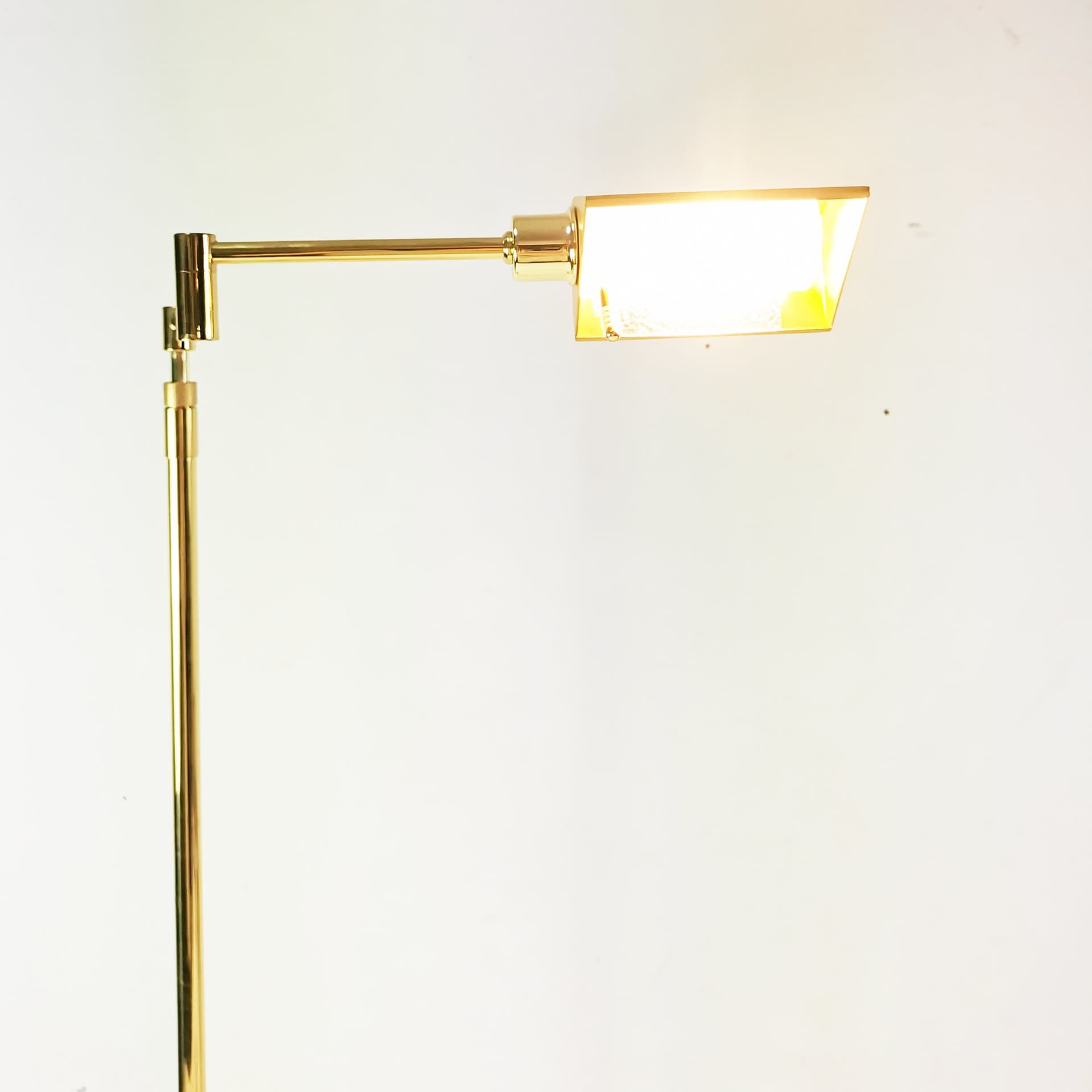 Floor lamp, gold brass, Germany, 1970s. - 358220
