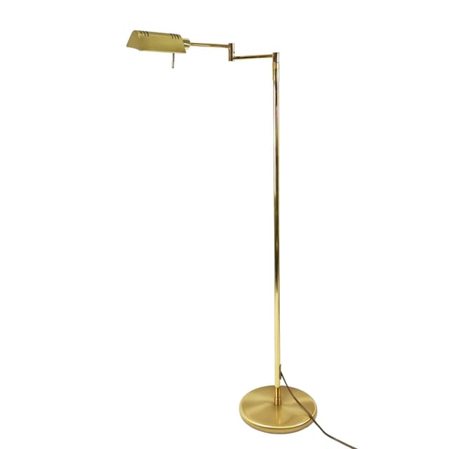 Floor lamp, gold brass, Germany, 1970s. - DIMENSION