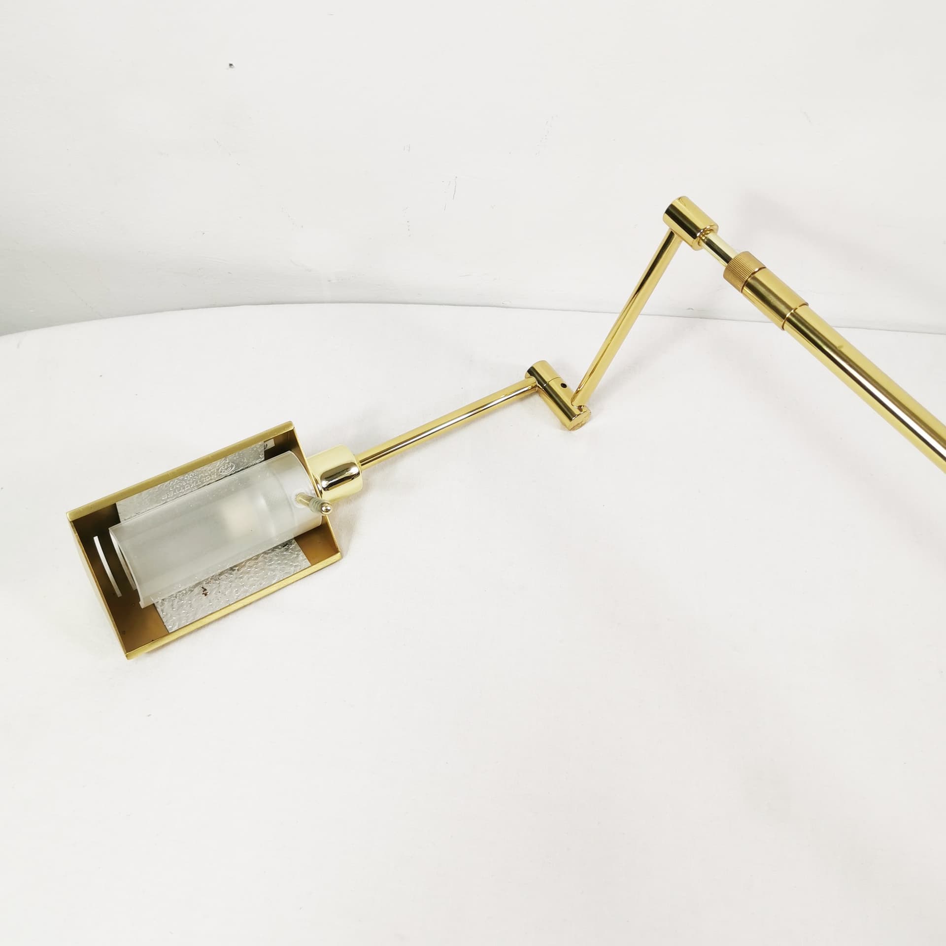 Floor lamp, gold brass, Germany, 1970s. - 358216