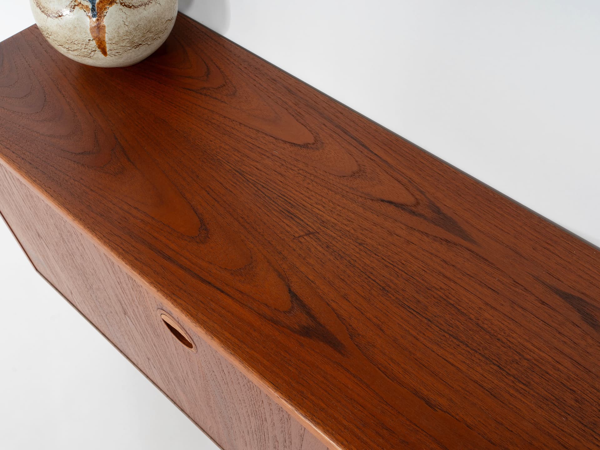 Regał systemowy, teak brązowy, proj. R. Thygesen & J. Sørensen, HG Furniture, Dania, lata 60. - 358336