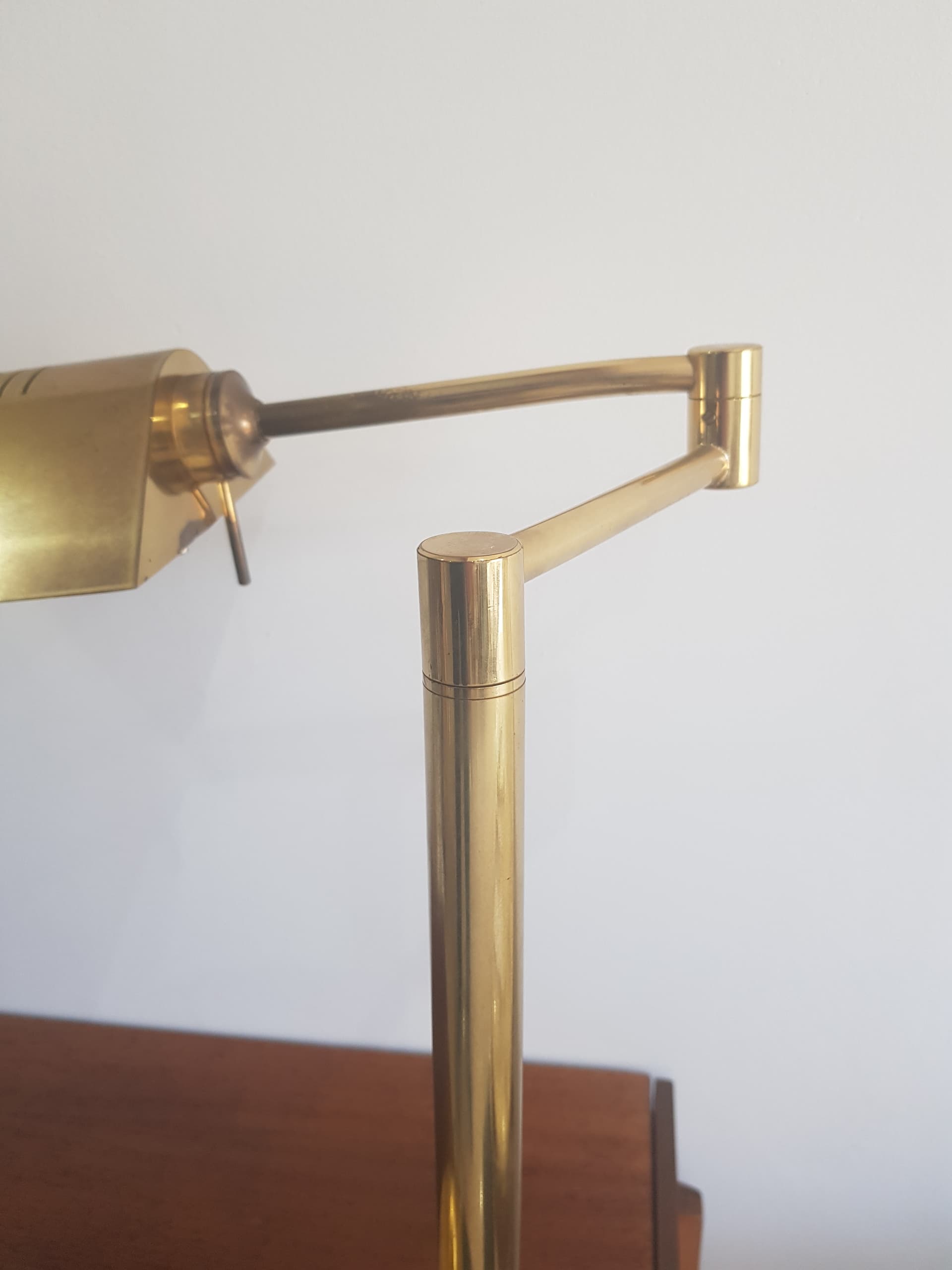 Lampa stołowa, mosiądz złoty, Austria, lata 70. - 358352