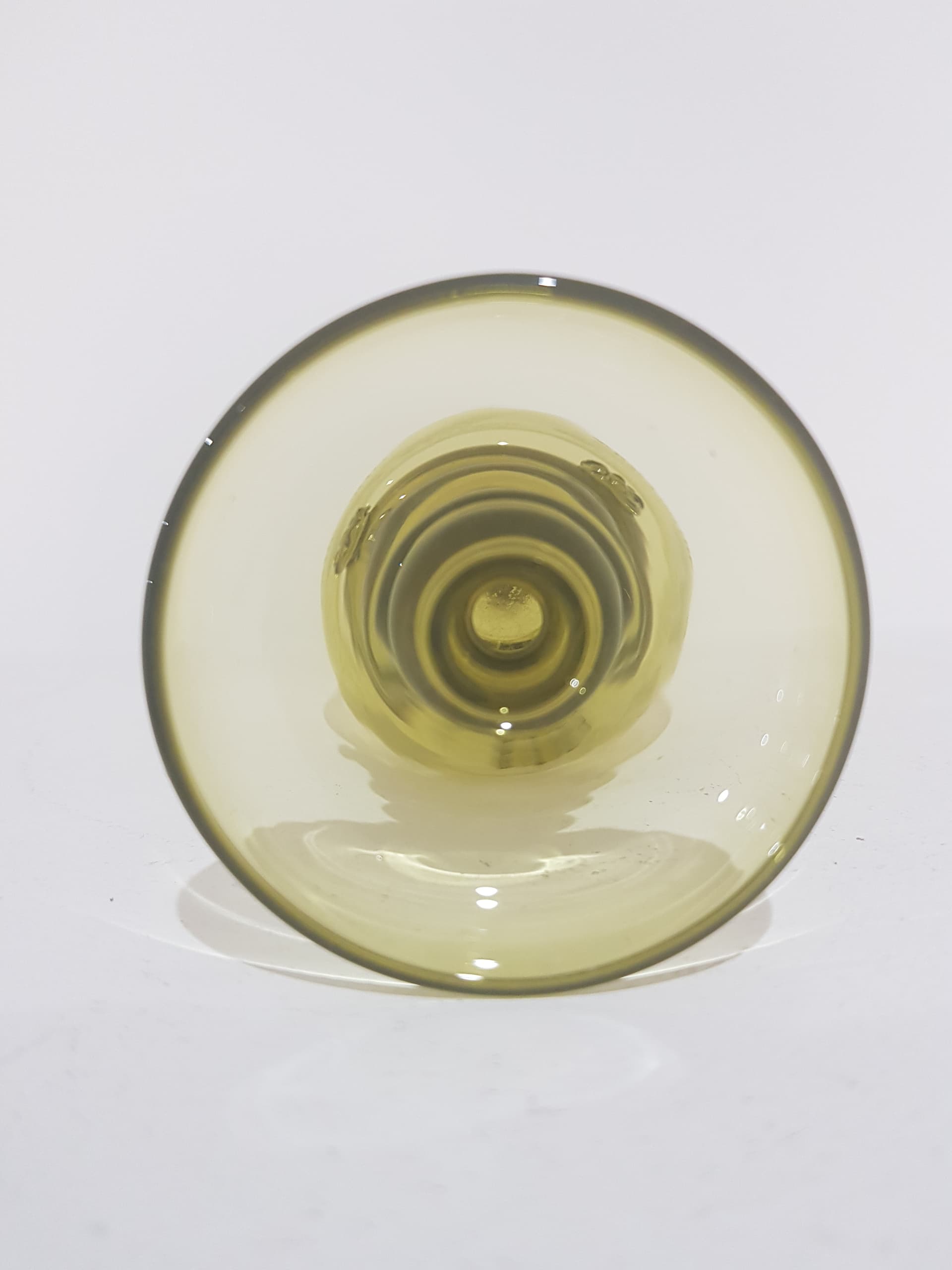 Goblet Remer, olive-yellow transparent glass, Theresienthal / Michael von Poschinger, Germany, early 20th c. - 358420