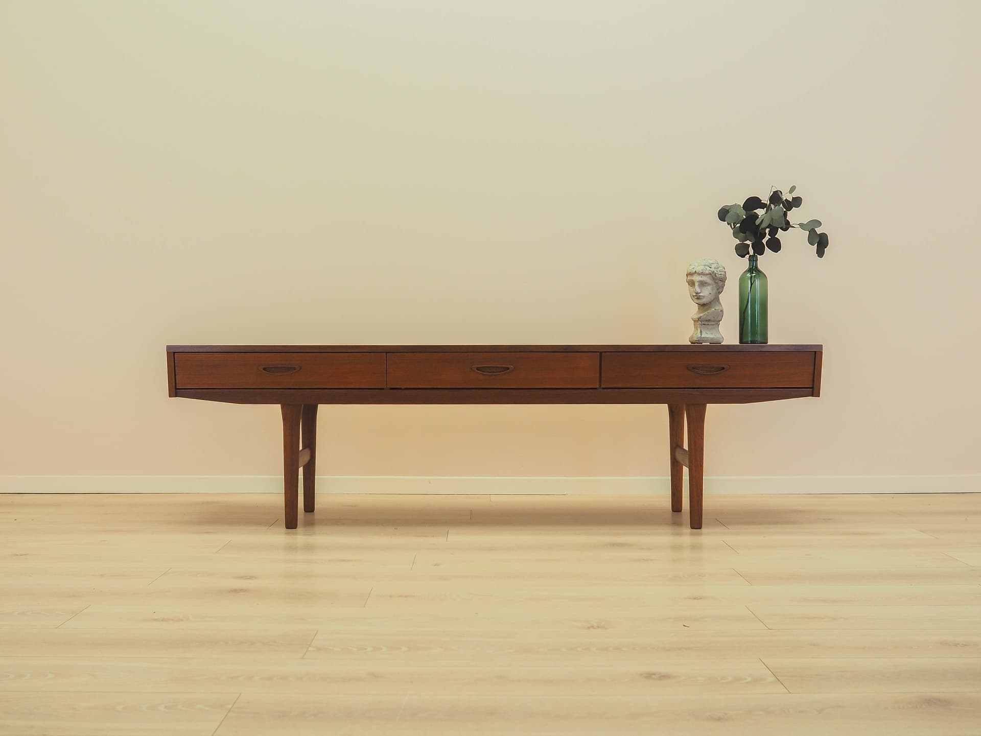 Sideboard, teak brązowy pomarańczowy, Dania, lata 70. - 358429