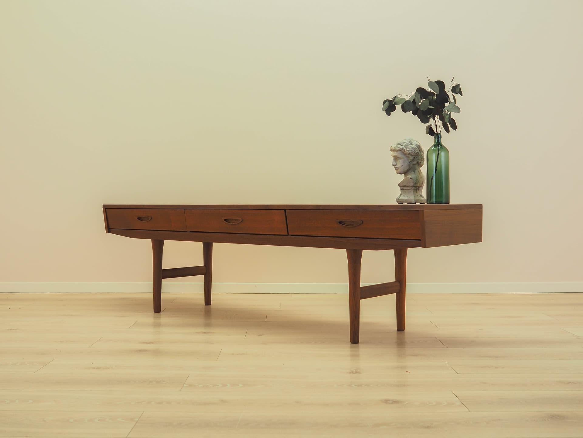 Sideboard, teak brązowy pomarańczowy, Dania, lata 70. - 358430