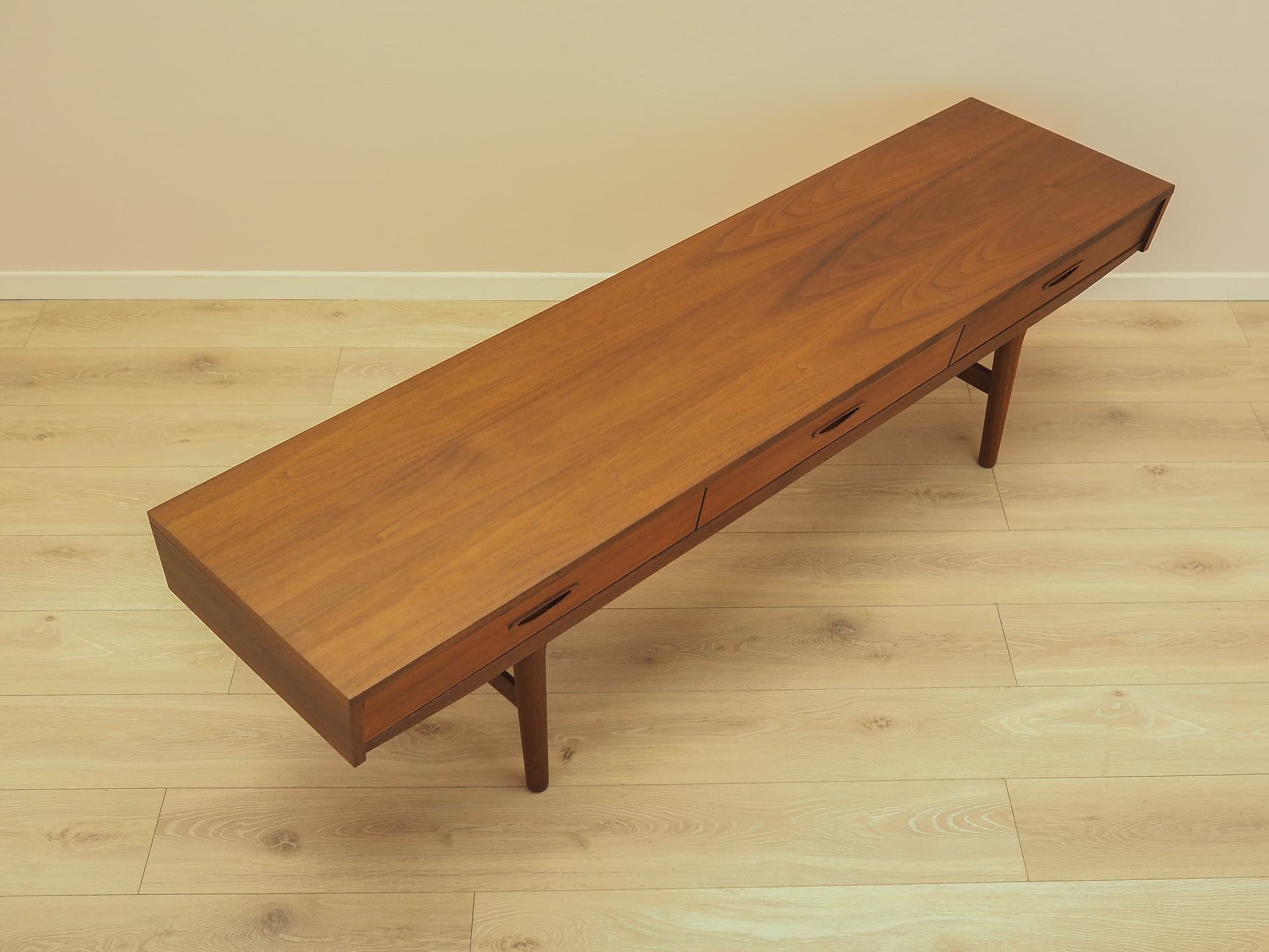 Sideboard, teak brązowy pomarańczowy, Dania, lata 70. - 358435