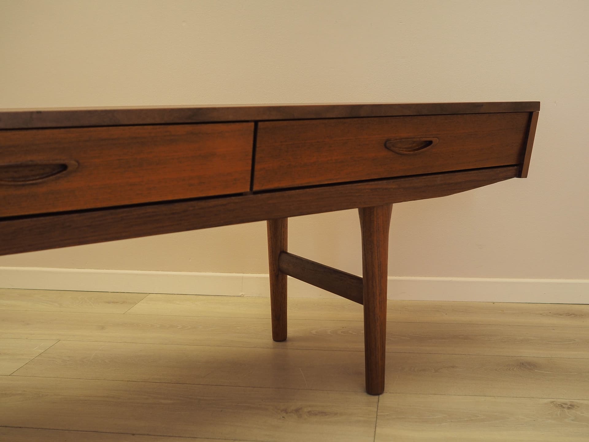 Sideboard, teak brązowy pomarańczowy, Dania, lata 70. - 358439